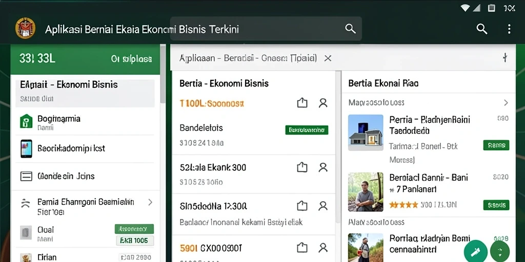 Antarmuka aplikasi 33L yang modern dan informatif.