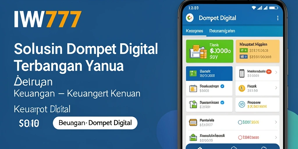 Antarmuka IW777 yang bersih dan mudah digunakan untuk transaksi keuangan.