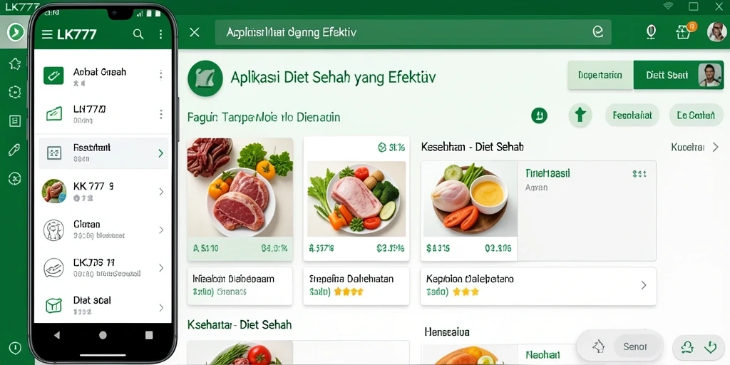 Antarmuka LK777 yang menarik dan pengguna-friendly untuk Diet Sehat.