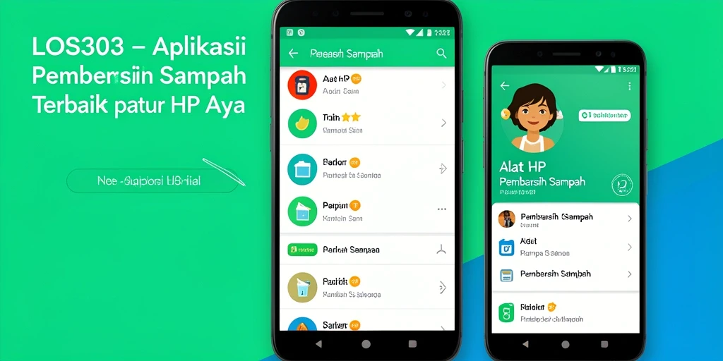 Tampilan antarmuka pengguna aplikasi Pembersih Sampah LOS303.