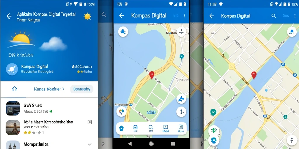 Antarmuka SVIP9 menampilkan kompas digital dengan fitur navigasi yang intuitif.
