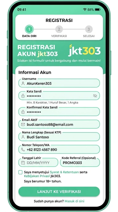 Daftar Akun Baru jkt303 dengan Mudah dan Cepat
